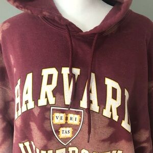 Harvard University Gildan Heavy Blend Burgundy Crimson Hoodie